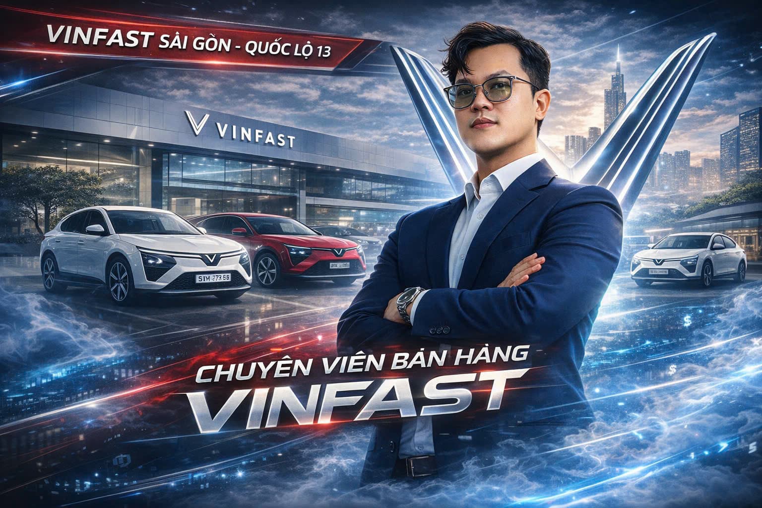 Tôn Thiện — Tư vấn viên VinFast và người sáng lập vinfast24h.vn tại showroom Bình Thạnh TP.HCM